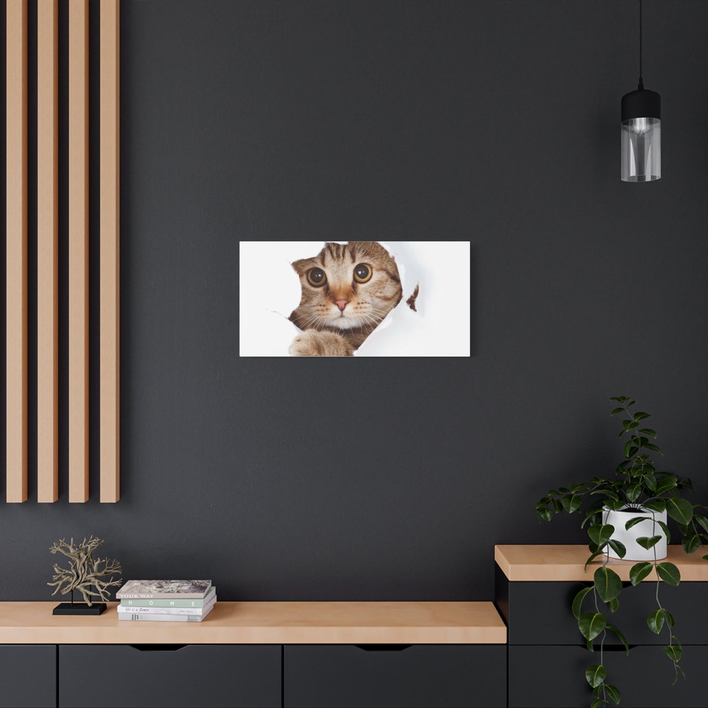 Whimsical Cat Canvas Art, Playful Decor for Cat Lovers, Home Wall Art, Pet-Themed Gift, Cute Cat Wall Art, Cat Lover's Decoration