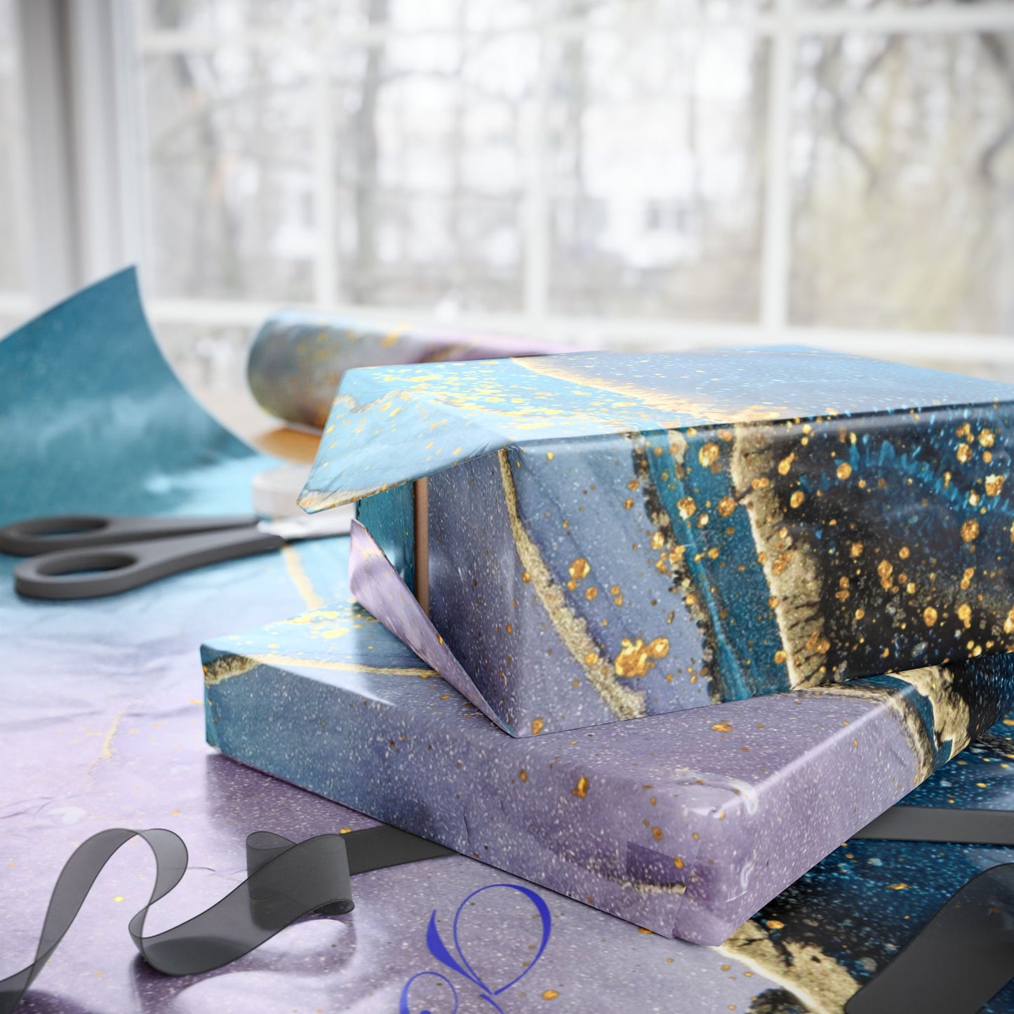 Ocean Wave Wrapping Paper, Vibrant Gift Wrap for Birthdays, Holidays, Crafting, Eco-Friendly, Unique Gift Presentation