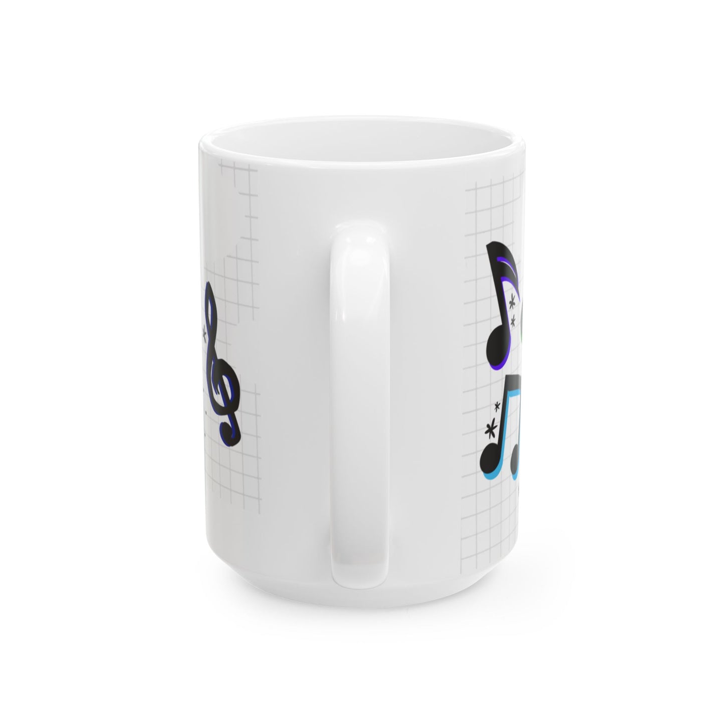 Music is Life Ceramic Mug | Unique Gift for Music Lovers, Birthday, Home Decor, Music Notes Coffee Mug