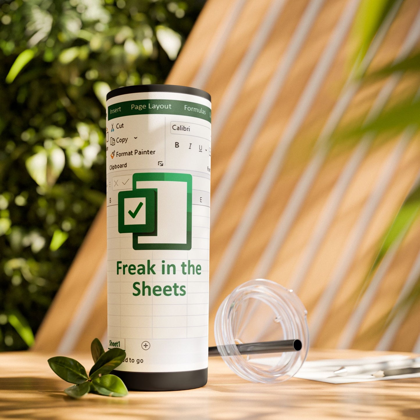 Freak in the Sheets Spreadsheet Themed Tumbler, 20oz Gift for Students, Accountants, Office Humor, Funny Drinkware