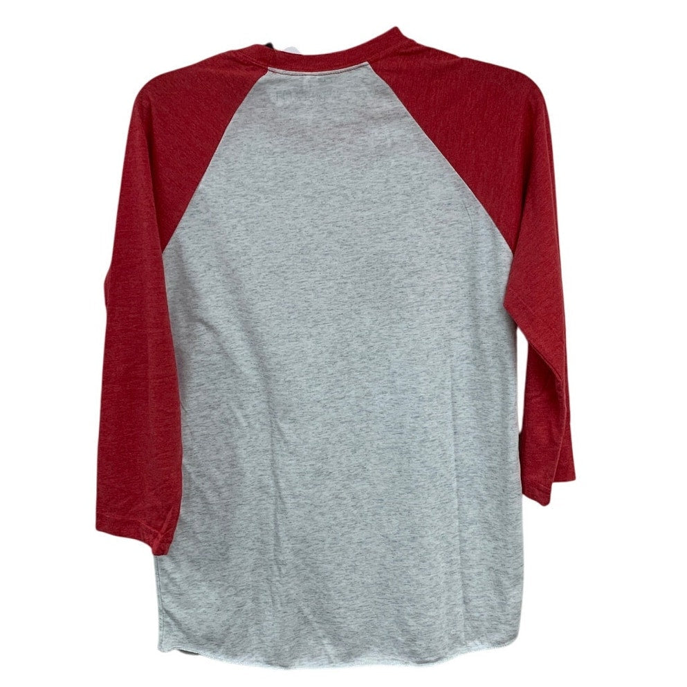 New Hand Printed Womens Heathered XS Mama Long Sleeve Crew Neck Tee Shirt