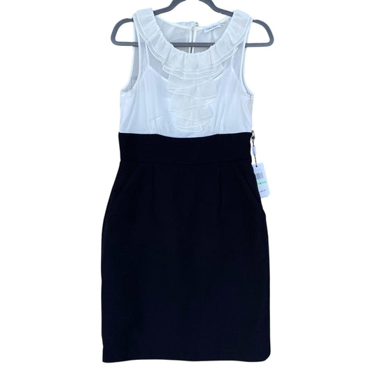 NWT New Calvin Klein Womens Size 8 100% Polyester Sleeveless Lined Sheath Dress