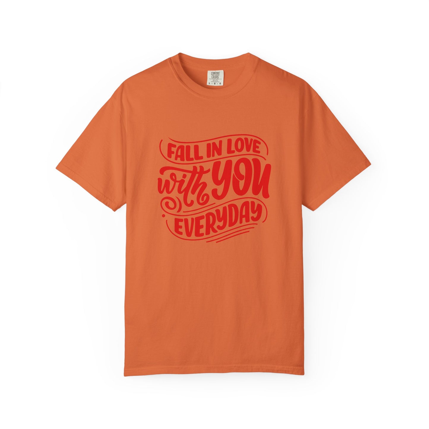 Fall in Love with YOU Quote T-shirt for Couples, Valentine's Day, Gifts for Him/Her, Casual Everyday Wear, Comfortable Unisex Tee
