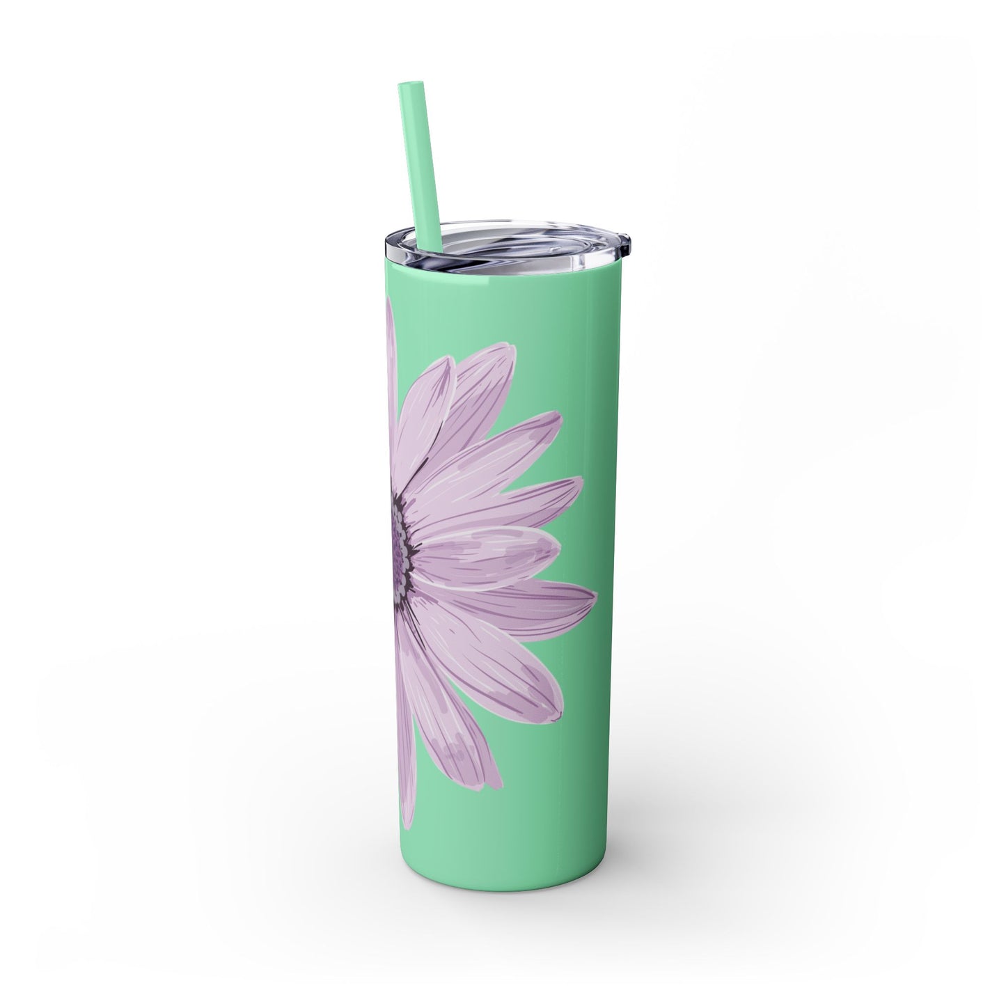 Floral Skinny Tumbler, 20oz - Stylish Drinkware for Home, Office, Gifts, Party Favors, Spring Decor