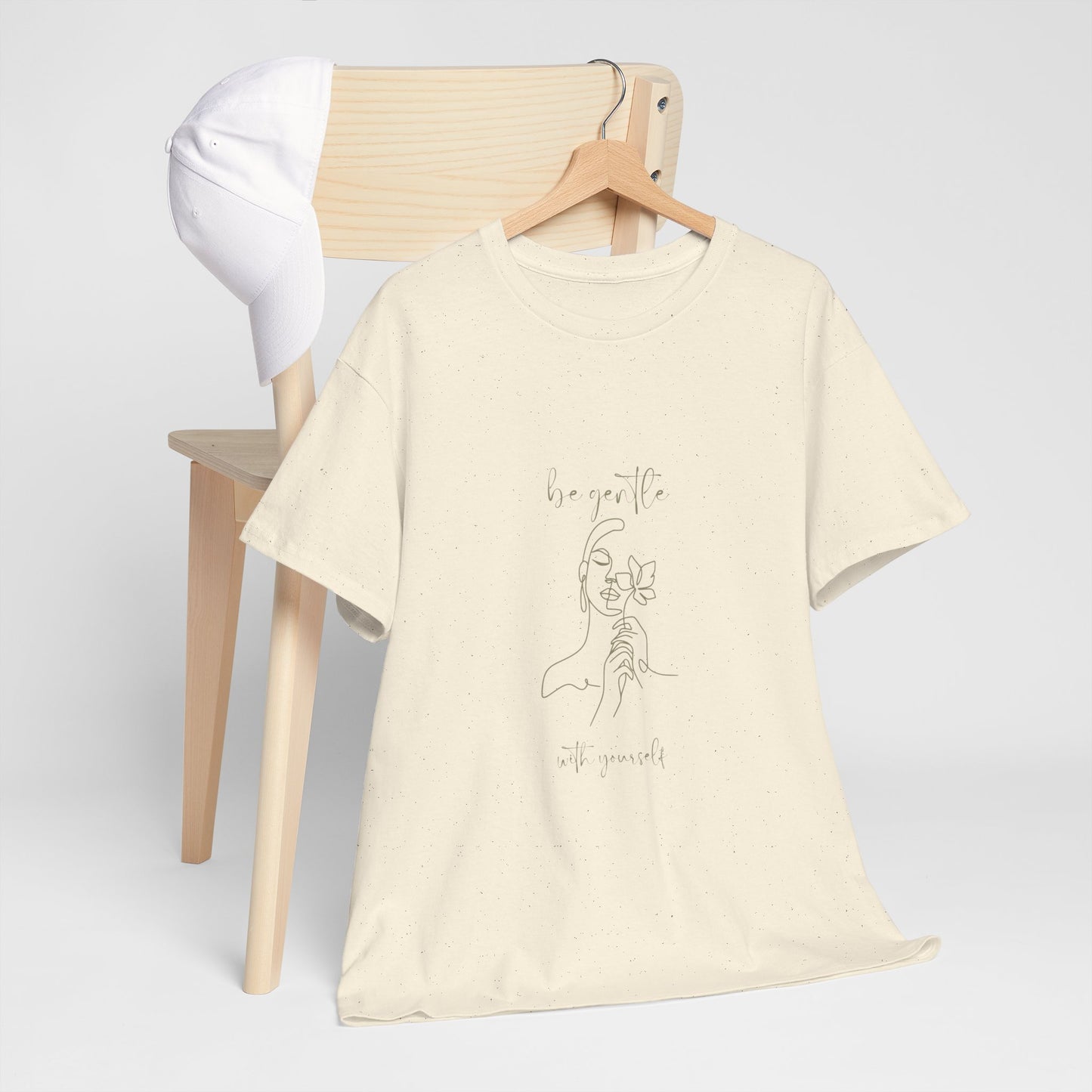 Be Gentle with Yourself - Unisex Heavy Cotton Tee, Cute Graphic Tee, 100% Cotton Ethically Grown and Harvested