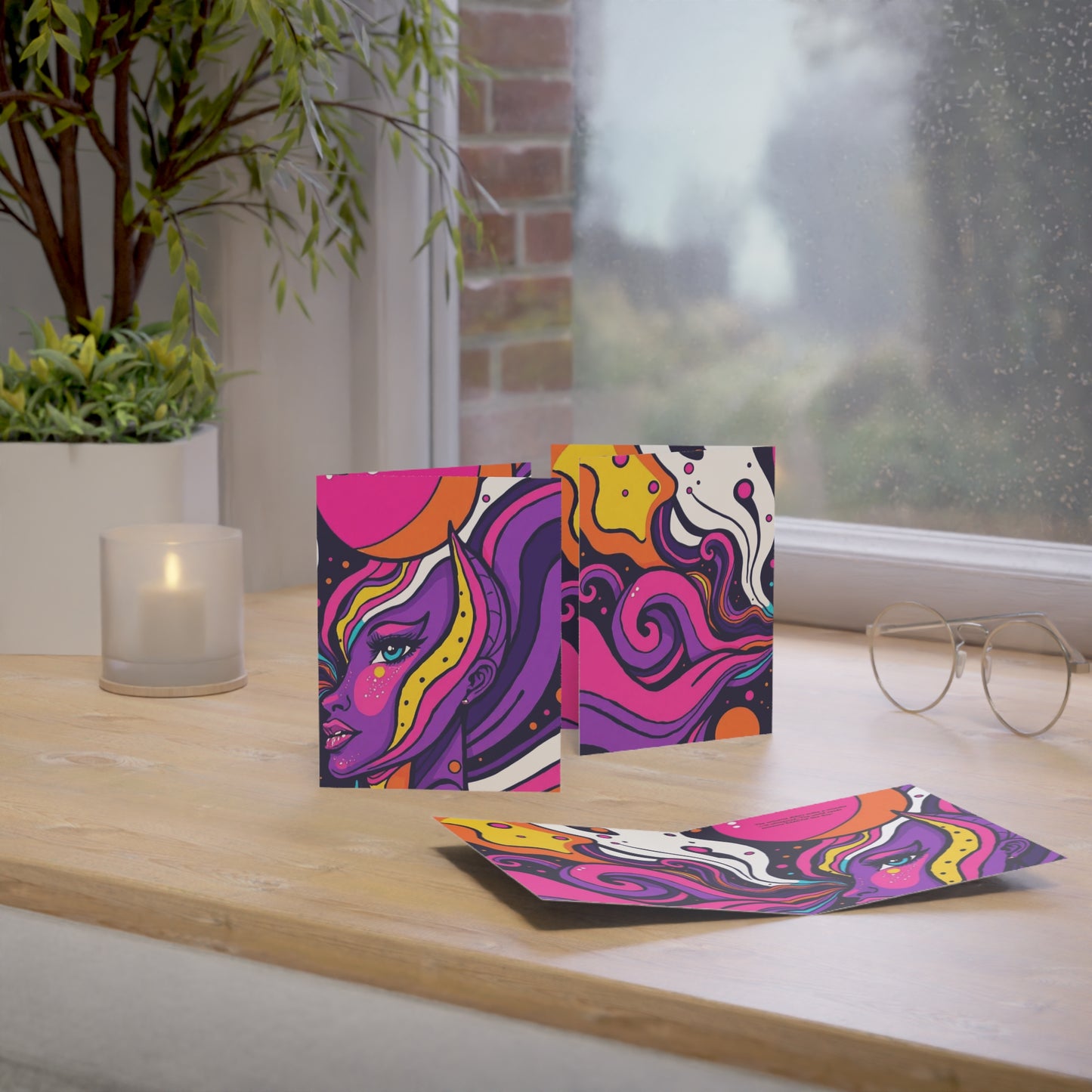 Vibrant Art Greeting Cards - Colorful Abstract Designs for Any Occasion, Art Cards, Fun Stationery, Unique Gift, Invite, Note Cards