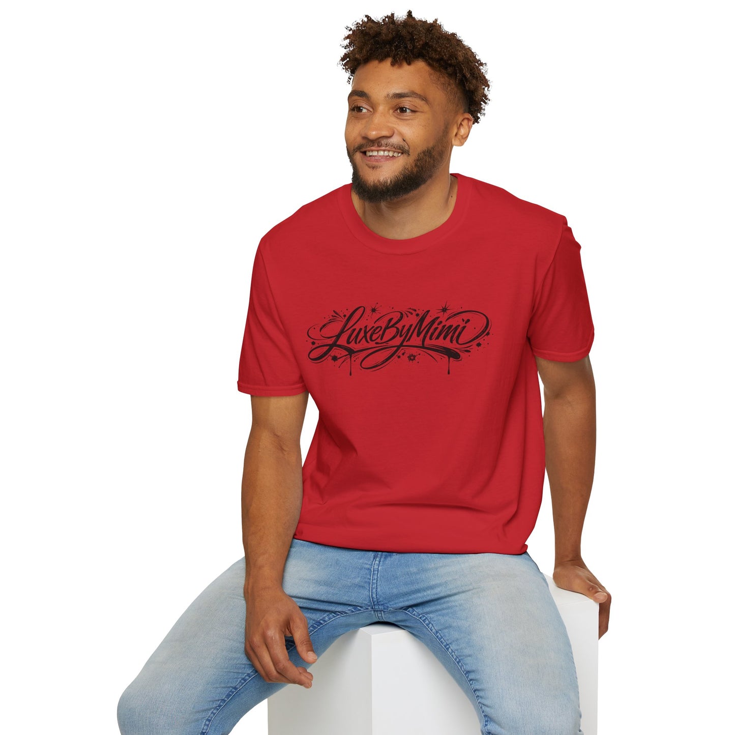 LuxeByMimi Script Tee — Elegant Calligraphy Logo T-Shirt