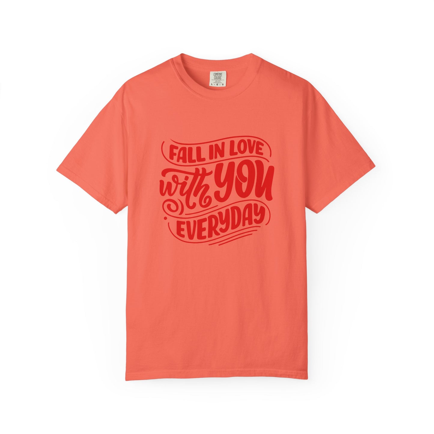 Fall in Love with YOU Quote T-shirt for Couples, Valentine's Day, Gifts for Him/Her, Casual Everyday Wear, Comfortable Unisex Tee