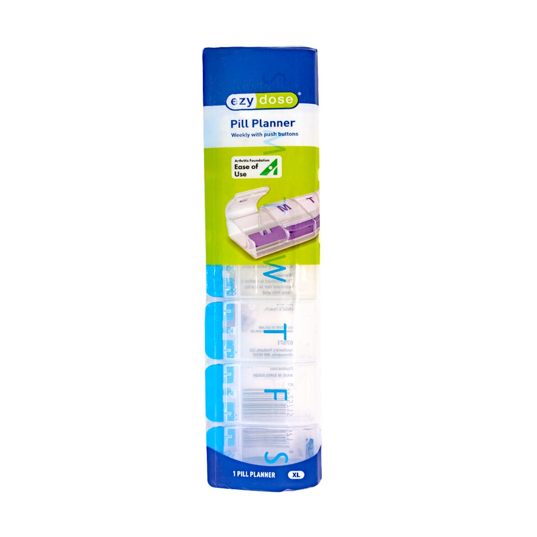 Ezy Dose Weekly Push Button Pill Planner XL 67571