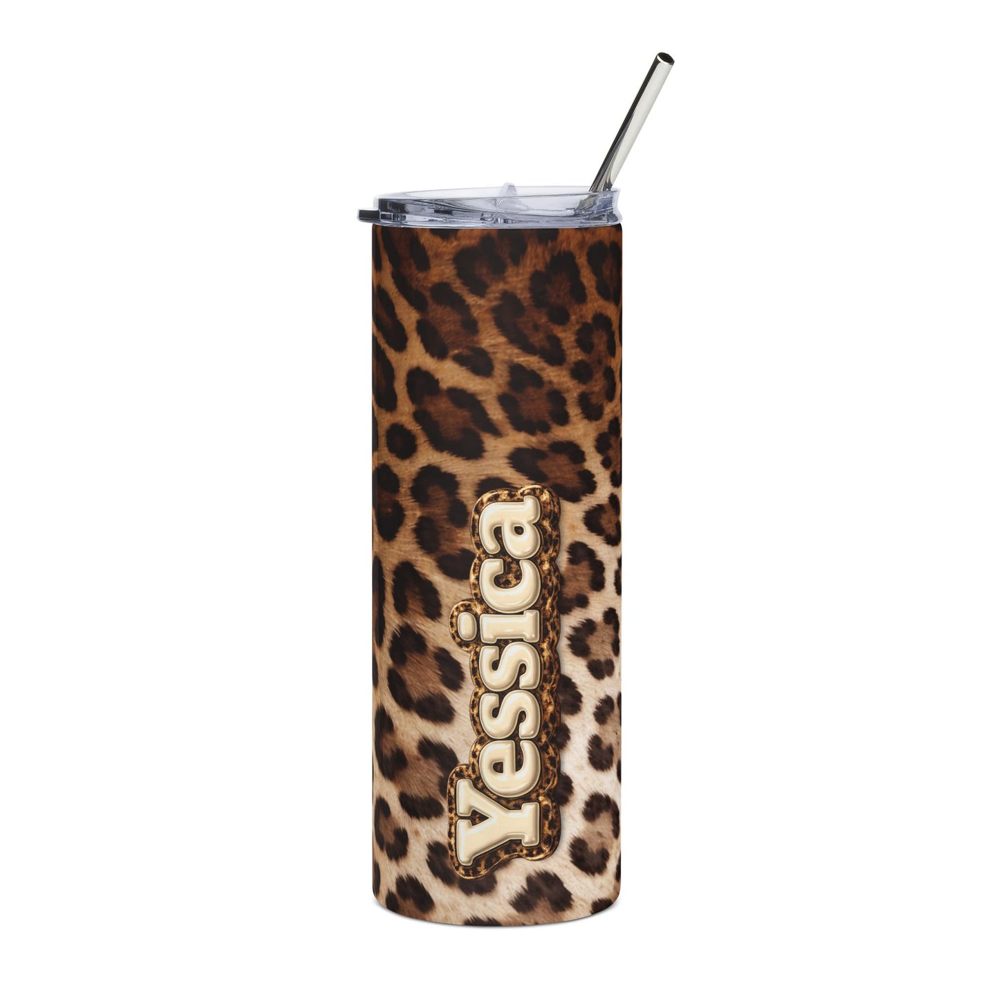 Customized Leopard Print Stainless Steel Tumbler | 20oz