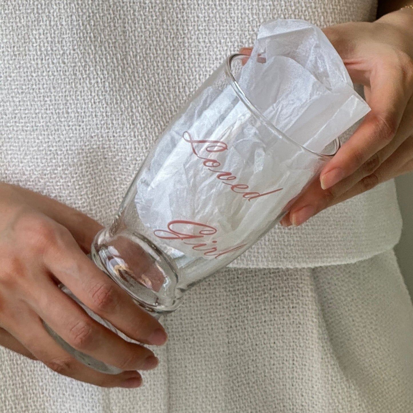 "Loved Girl" Tall Glass-4