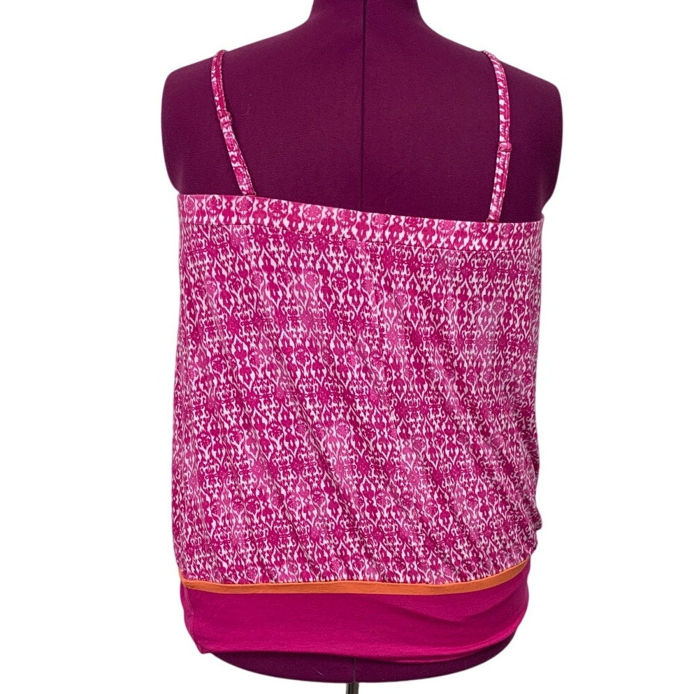 Lane Bryant Womens Size 18/20 Optional Adjustable Thin Strap Pink Patterned Top