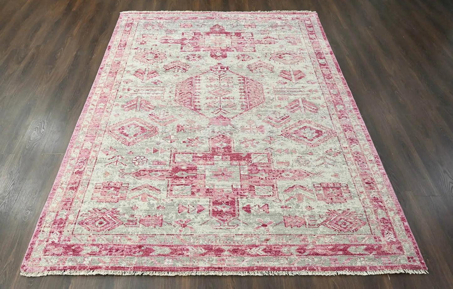Multi Size Gray, Beige Hand Knotted Arts & Crafts 100% Wool Turkish Oushak Traditional Oriental Area Rug-2