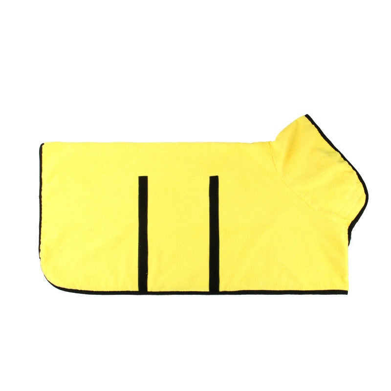 Pet Bathrobe Fast Drying Towel Microfiber Absorbent Soft Bath Robe Adjustable Towel Grooming Coat For Small Medium Large Dog