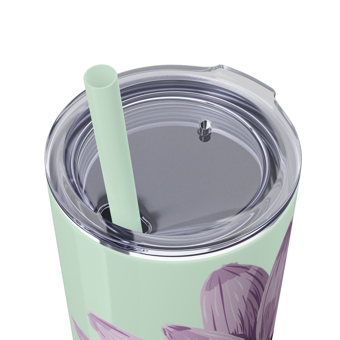 Floral Skinny Tumbler, 20oz - Stylish Drinkware for Home, Office, Gifts, Party Favors, Spring Decor