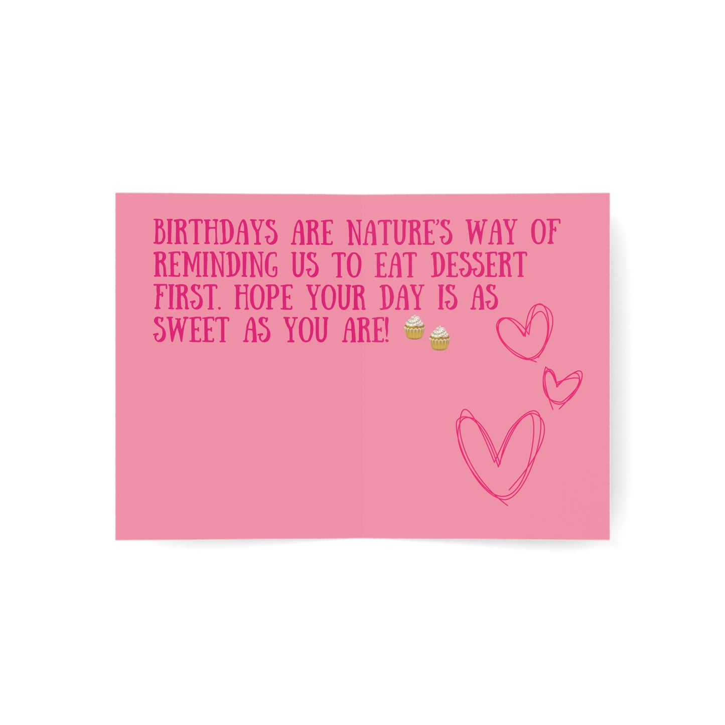 Happy Birthday Cupcake Greeting Cards - Festive Celebration Cards for Parties, Love Notes, Birthday Wishes, Stationery Set