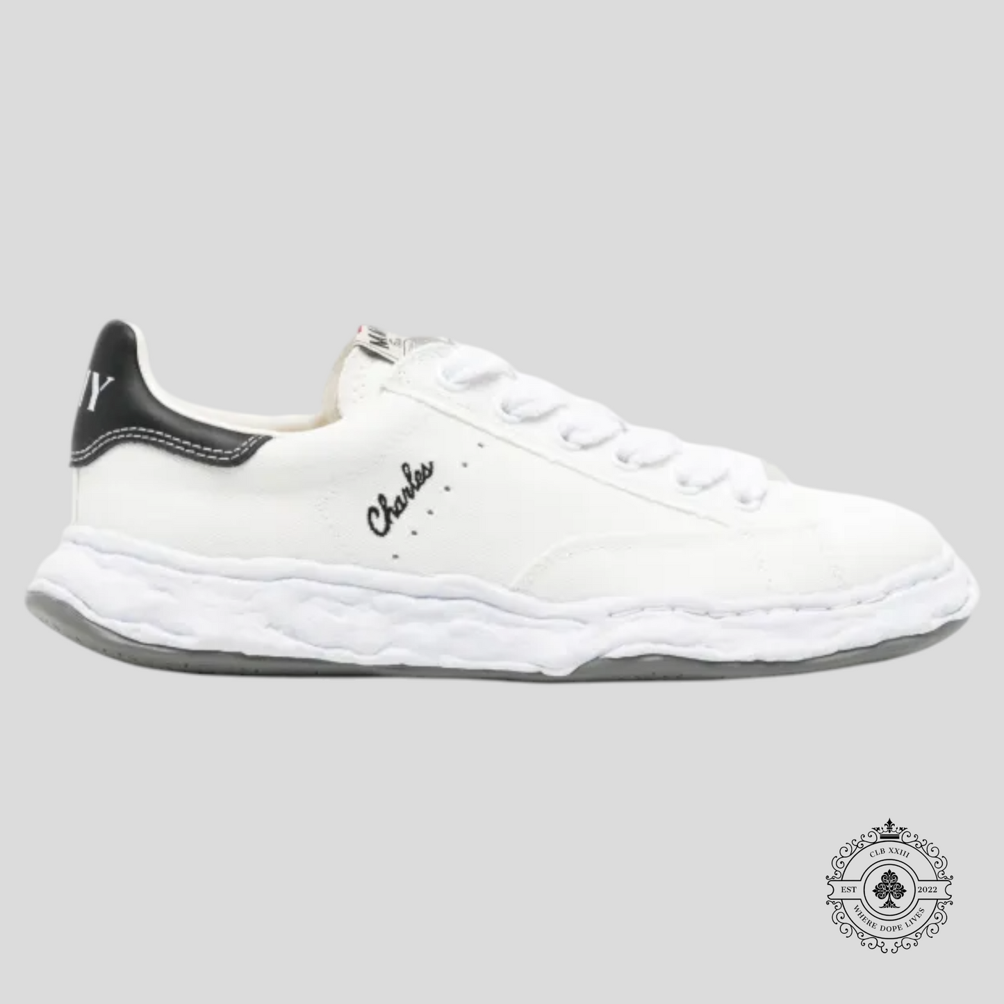 Maison Mihara Yasuhiro Charles Lace-Up Canvas Sneakers White