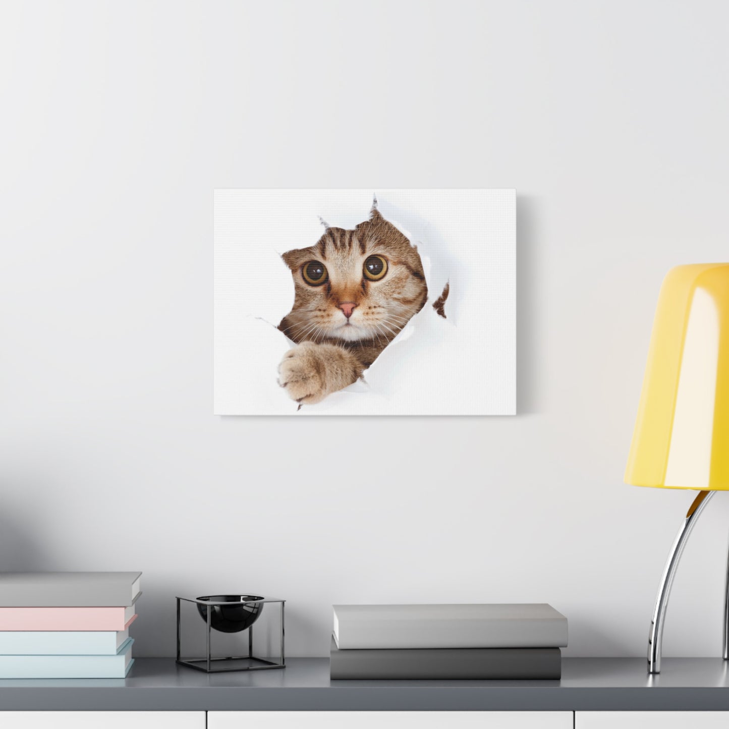 Whimsical Cat Canvas Art, Playful Decor for Cat Lovers, Home Wall Art, Pet-Themed Gift, Cute Cat Wall Art, Cat Lover's Decoration