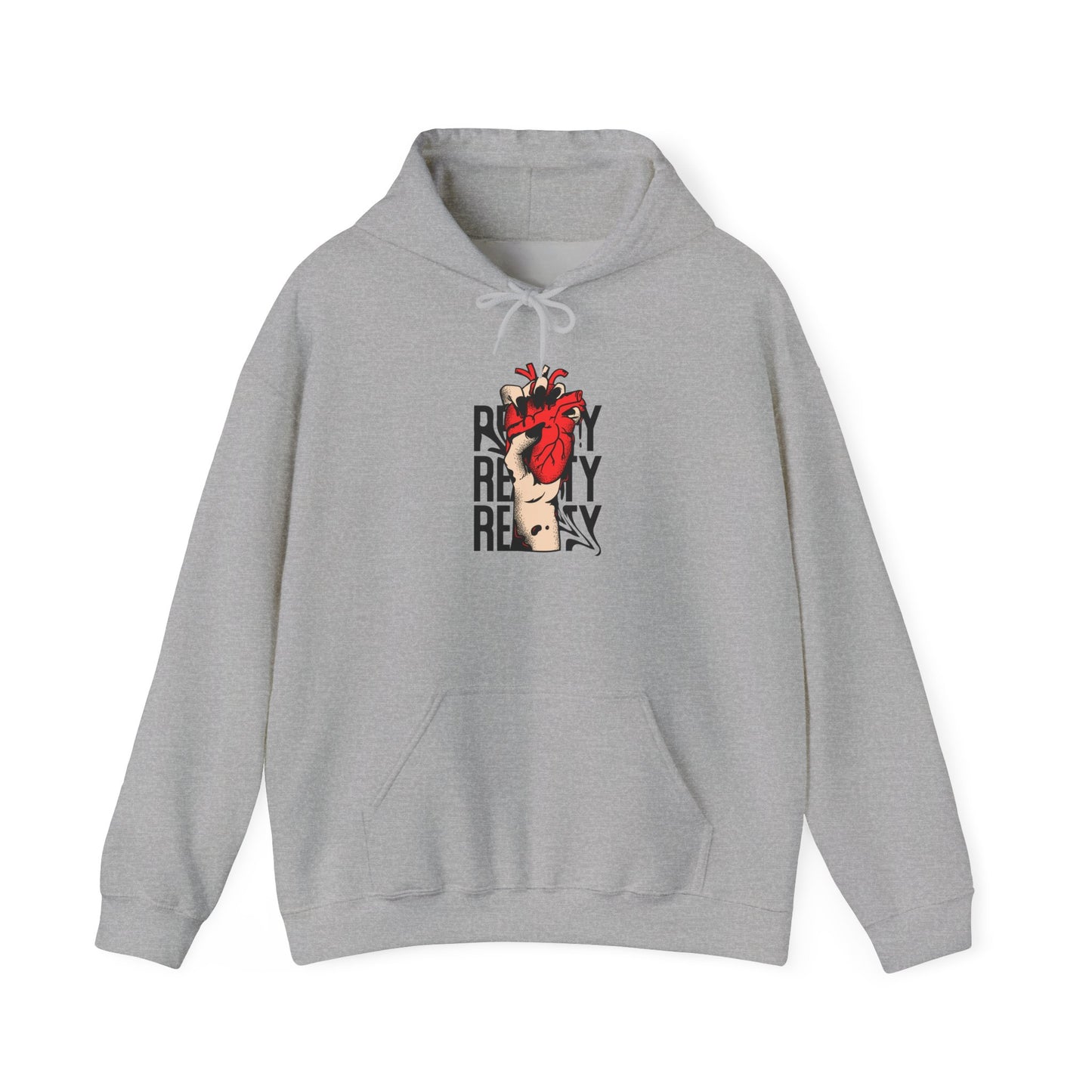 Reality-Themed Unisex Heavy Blend Hoodie for Daily Inspiration, Motivational Sweatshirt, Cozy Gift for Friends, Statement Apparel, [...]