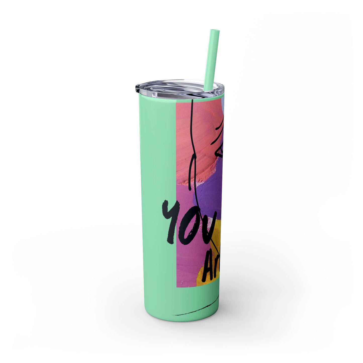 Artistic Skinny Tumbler with Straw, 20oz | Inspirational Drinkware, Colorful Water Bottle, Unique Gift Idea, Motivational Mug, [...]