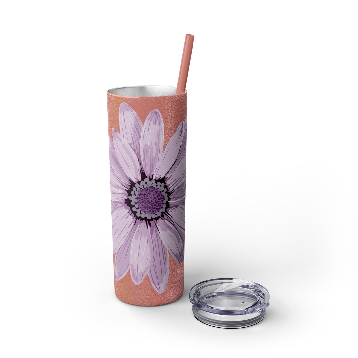 Floral Skinny Tumbler, 20oz - Stylish Drinkware for Home, Office, Gifts, Party Favors, Spring Decor