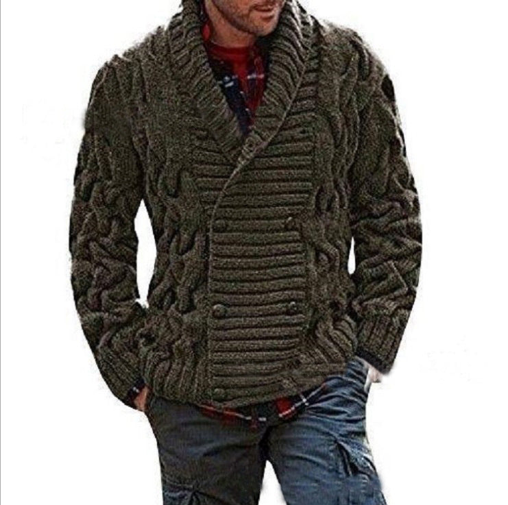Thick Wool Cardigan for Men