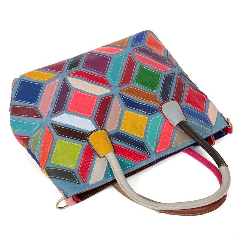 Handmade Cowhide Stitch Bag