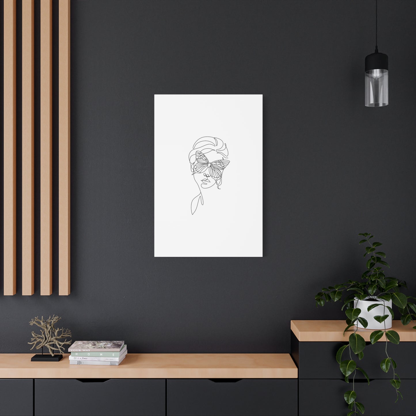 Minimalist Butterfly Canvas Art, Modern Home Decor, Gift for Nature Lovers, Wall Art for Women, Inspirational Wall Art