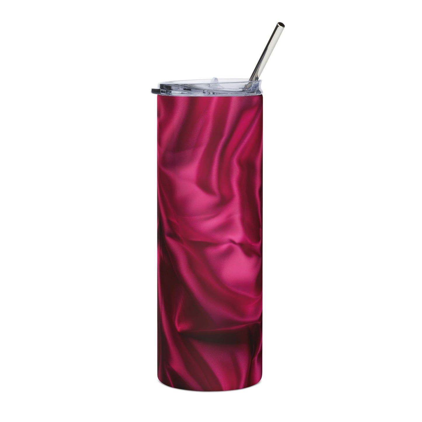 Raspberry Satin Swirl Tumbler 20oz Stainless Steel Travel Cup