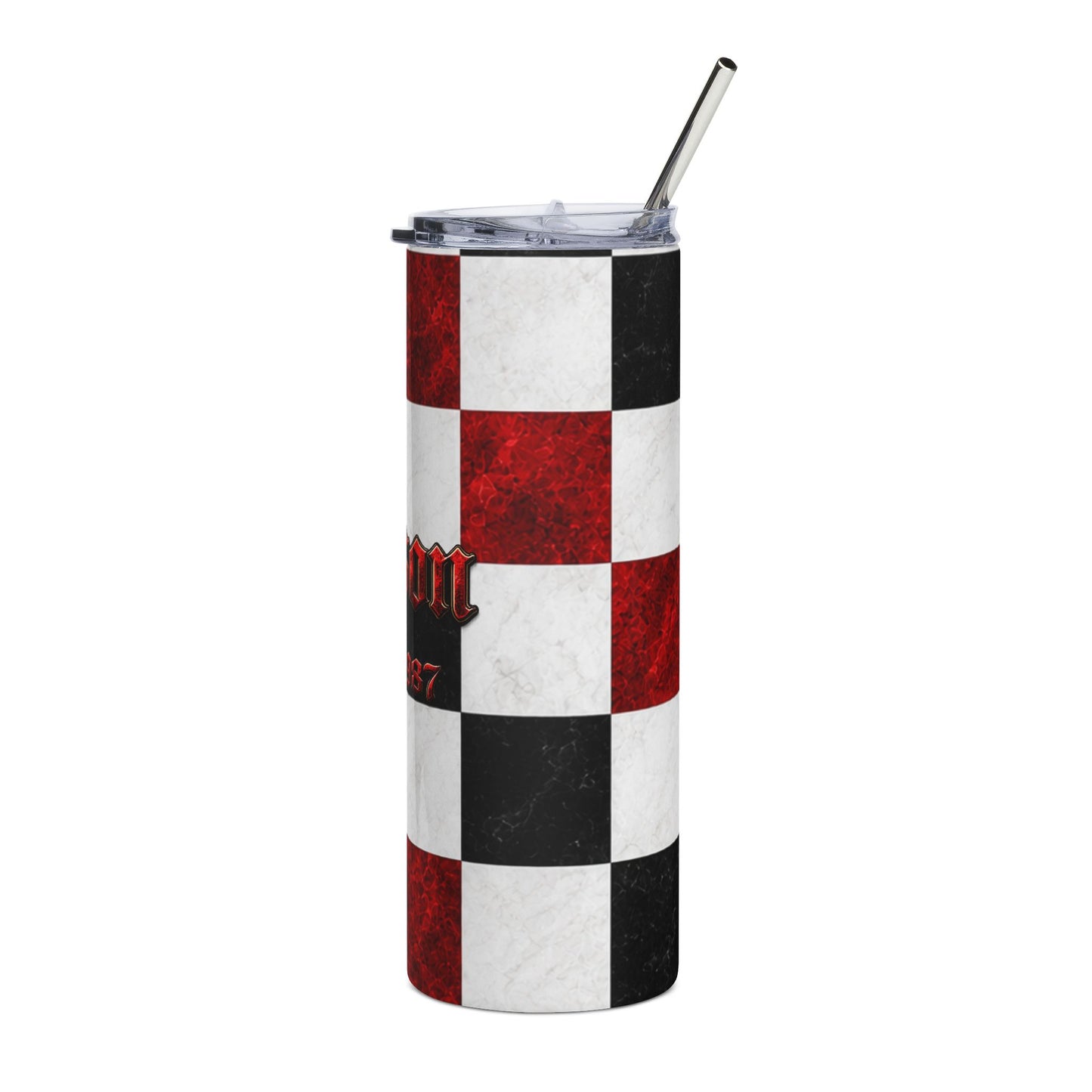 Red Glitter Chess Queen Checkmate Tumbler | Stainless Steel 20oz