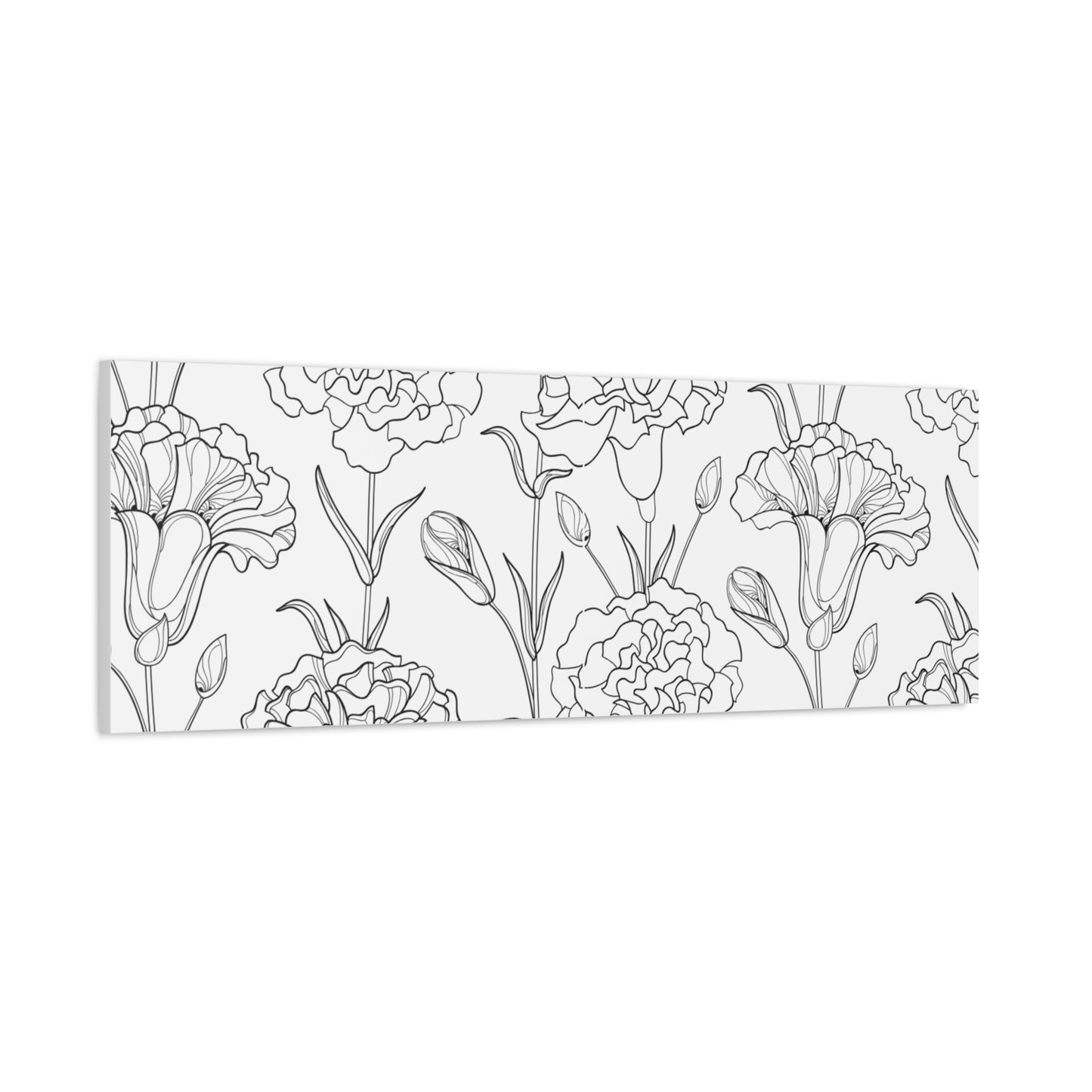 Floral Canvas Art, Stretched Wall Decor, Home Gift, Botanical Print, Modern Design, Matte Finish