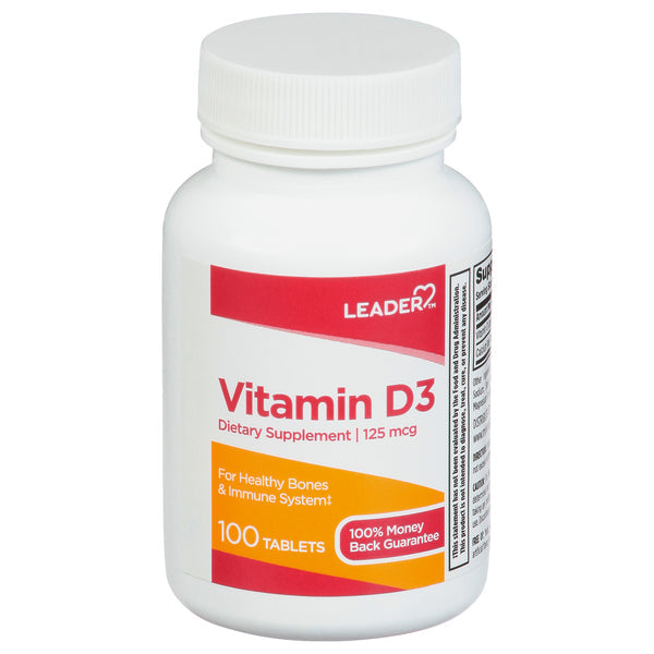 Leader Vitamin D 5000 Iu Tablets 100Ct