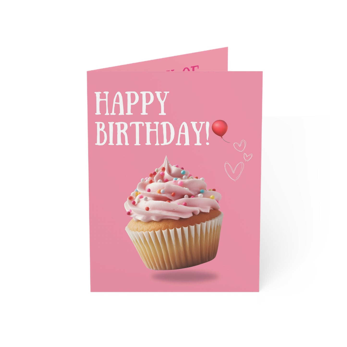 Happy Birthday Cupcake Greeting Cards - Festive Celebration Cards for Parties, Love Notes, Birthday Wishes, Stationery Set