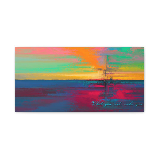 Vibrant Wall Art Canvas - Inspirational Quote decor, Colorful Home Decor, Motivational Wall Hanging, Modern Artwork, Gift Idea