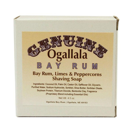 Ogallala Bay Rum, Bay Rum-Limes & Peppercorns Shaving Soap 4.5 Oz