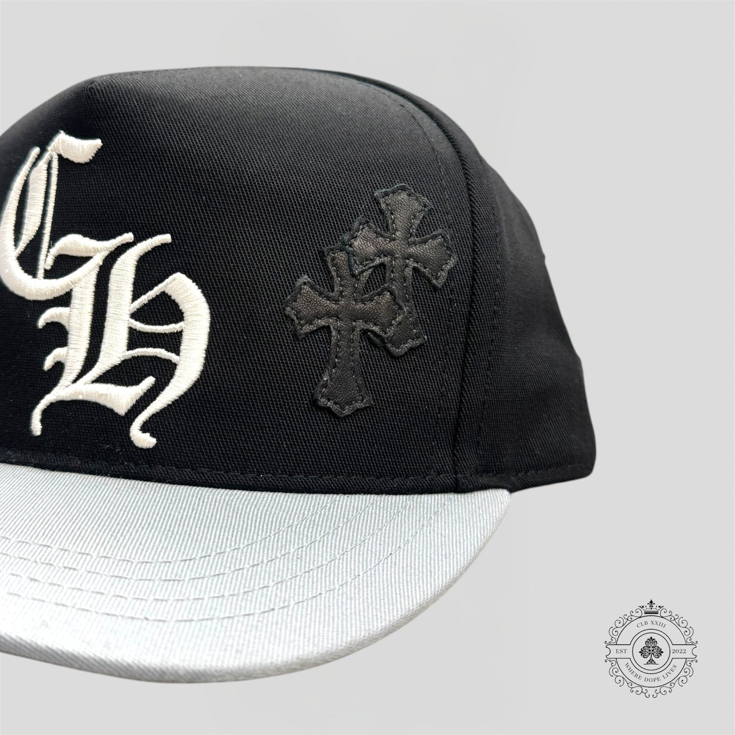 Chrome Hearts Cross Patch Hat in Black Grey