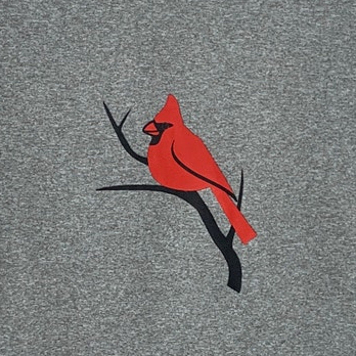 New Hand Printed Youth Boys Large Red Cardinal Bird Short Sleeve Sport Tee Shirt