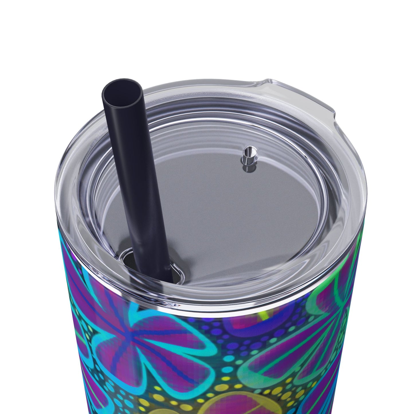 Pastel Butterfly Tumbler, 20oz Drinkware, Spring Decor, Cute Gift for Her, Eco-Friendly Cup, Floral Water Bottle