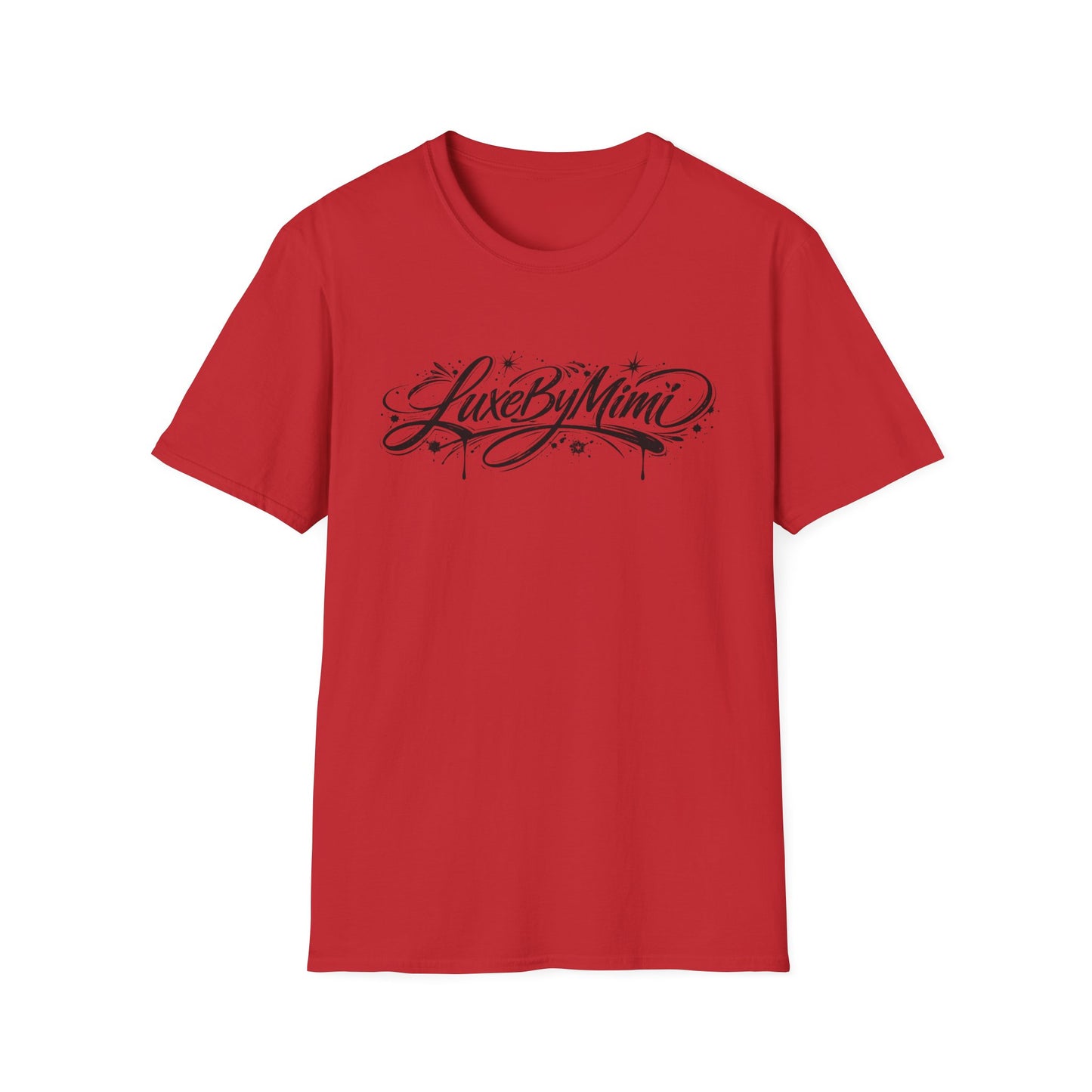 LuxeByMimi Script Tee — Elegant Calligraphy Logo T-Shirt
