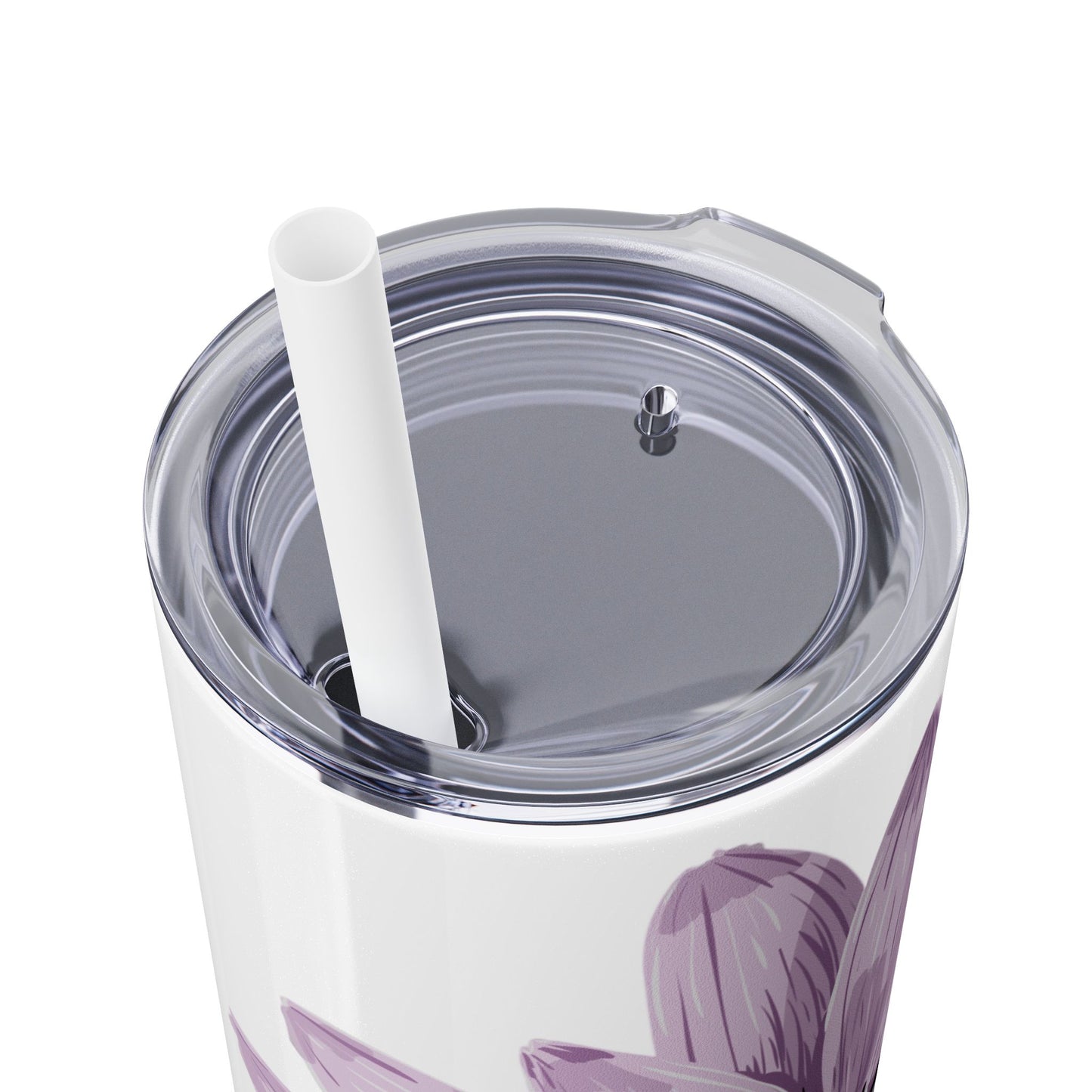 Floral Skinny Tumbler, 20oz - Stylish Drinkware for Home, Office, Gifts, Party Favors, Spring Decor