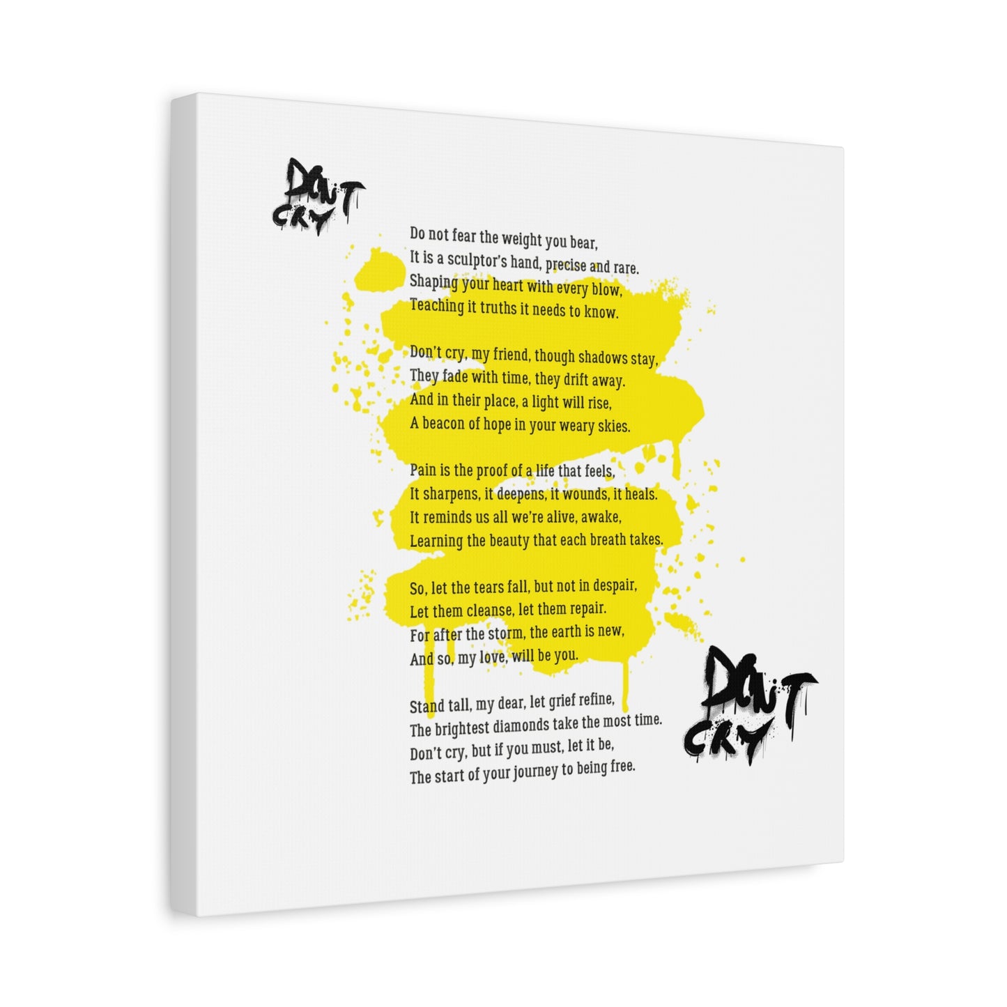 Inspirational Canvas Wall Art, Motivational Decor, Positive Quote, Home Office Wall Hanging, Unique Gift Idea, Modern Art Print