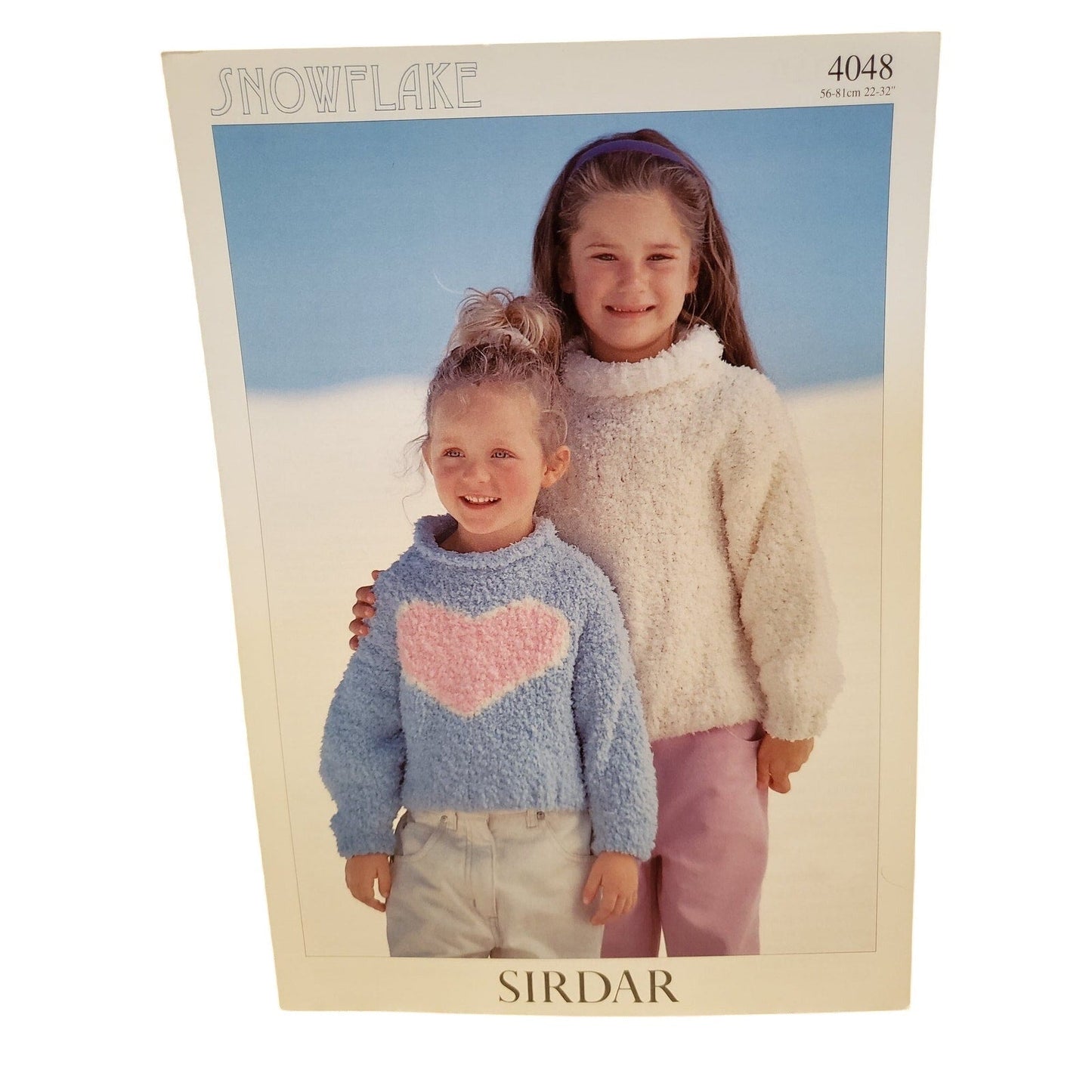 New Sirdar 4048 Snowflake Child Crop Top Pullover Sweater Knitting Pattern