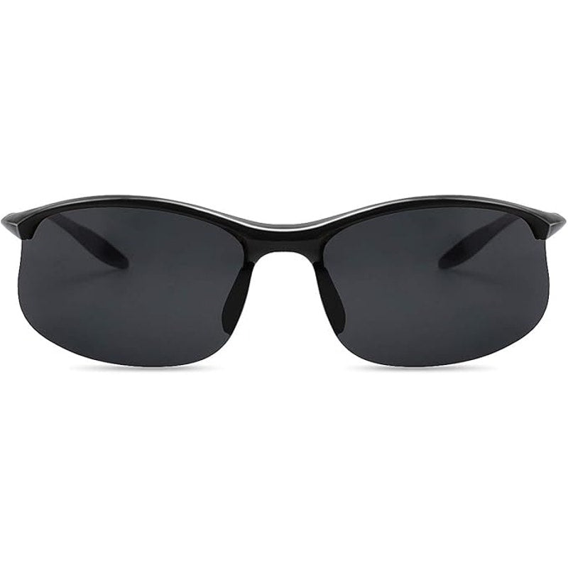 New MaxJuli Black Polarized Shock Resistant Flexible Athletic Sports Sunglasses