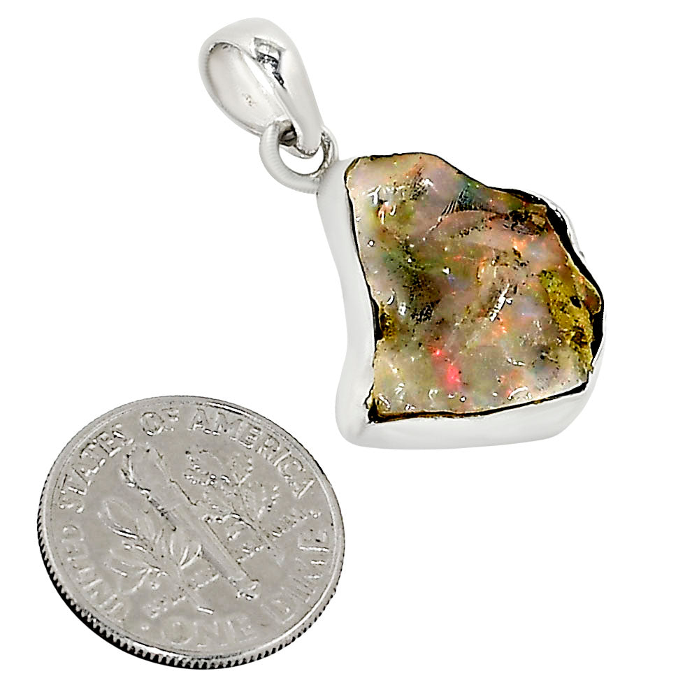 Ethiopian Opal Rough Pendant P-1001 25-EP11221-1