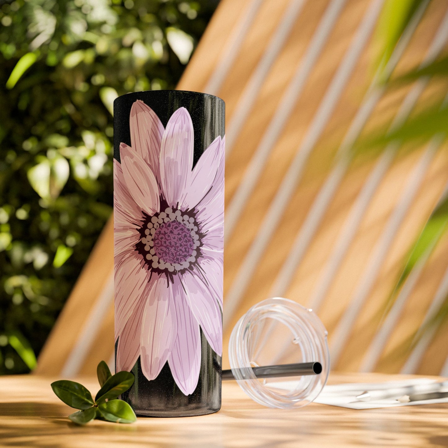 Floral Skinny Tumbler, 20oz - Stylish Drinkware for Home, Office, Gifts, Party Favors, Spring Decor