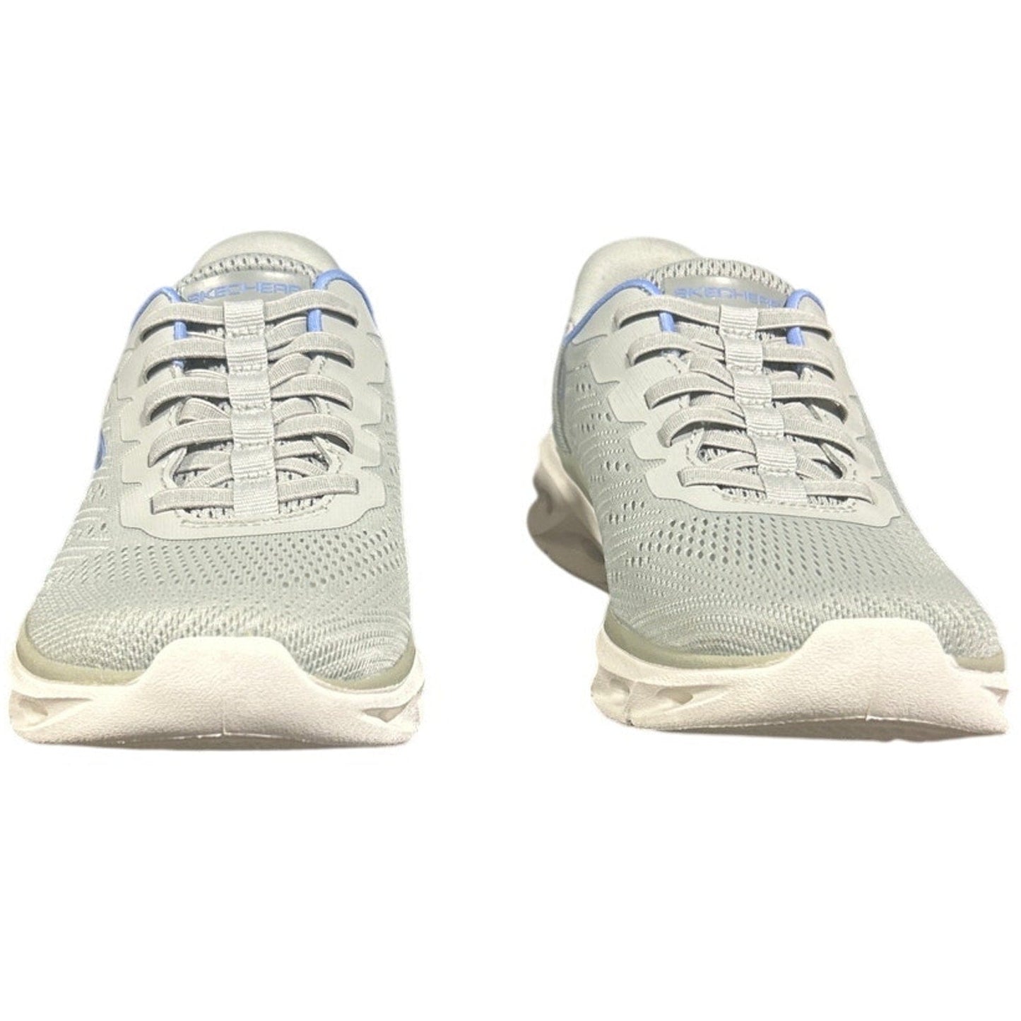 New In Box Skechers Womens Size 7 Gray Mesh Hands Free SwiftFit Slide In Shoes