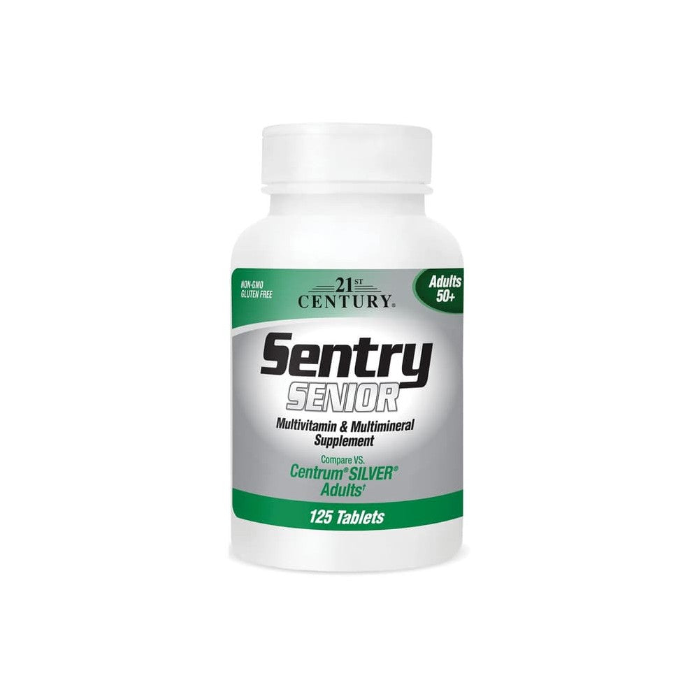 21st Century Sentry Senior – Multivitamin &amp; Multimineral for Adults 50+ (125 Tablets)
