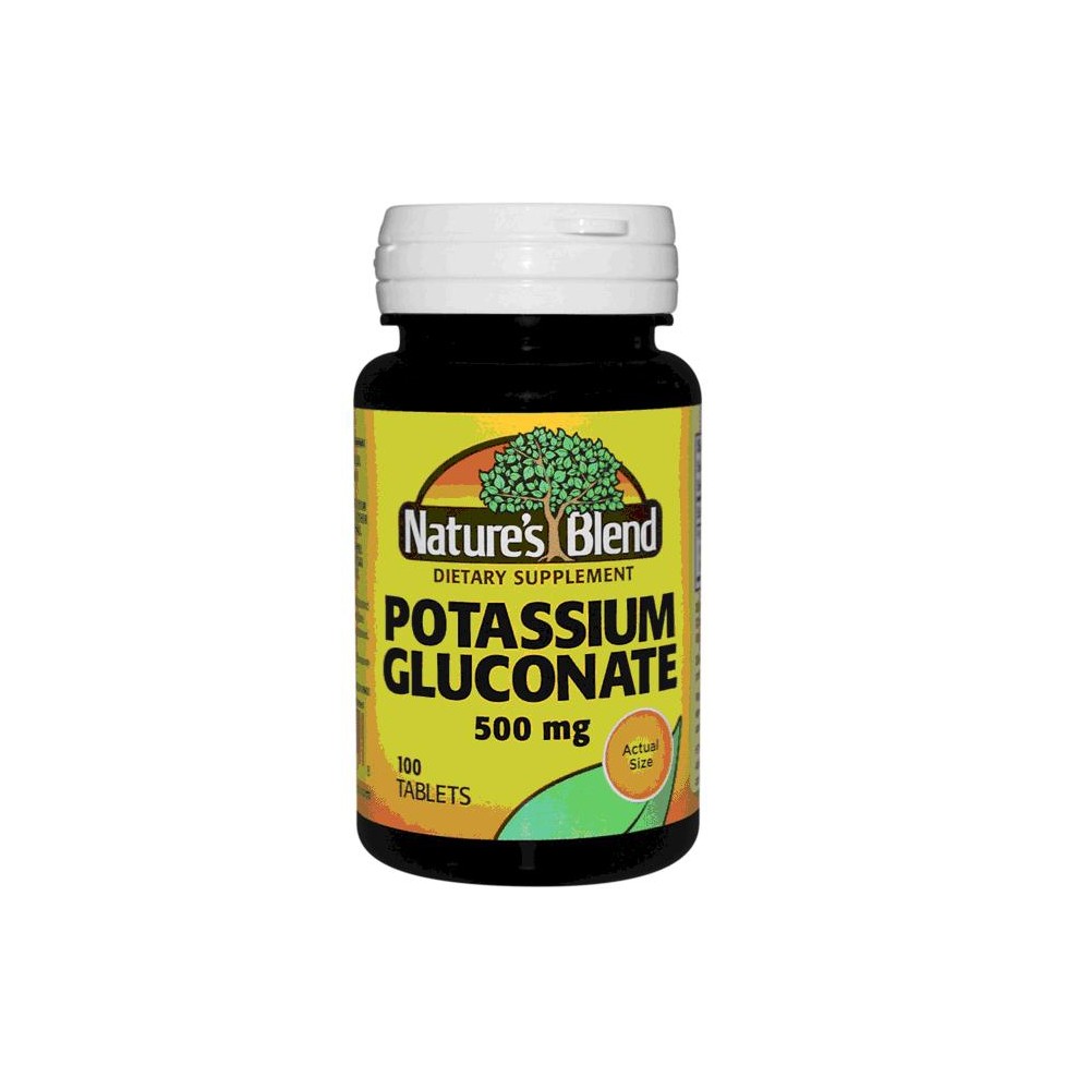 Nature's Blend Potassium Gluconate 500 Mg 100 Tablets