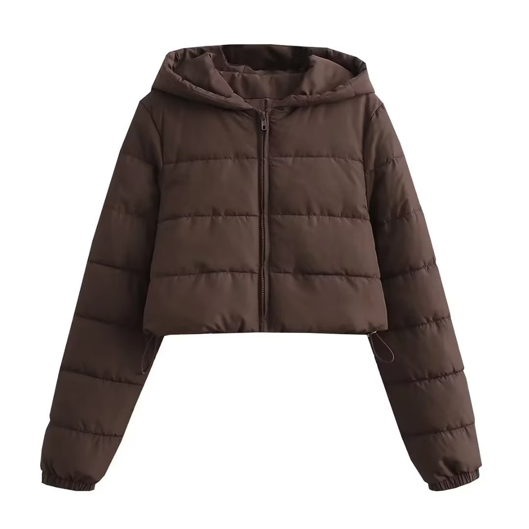 Women's Winter Fashion Long Sleeve Cardigan Hooded Warm Cotton Jacket