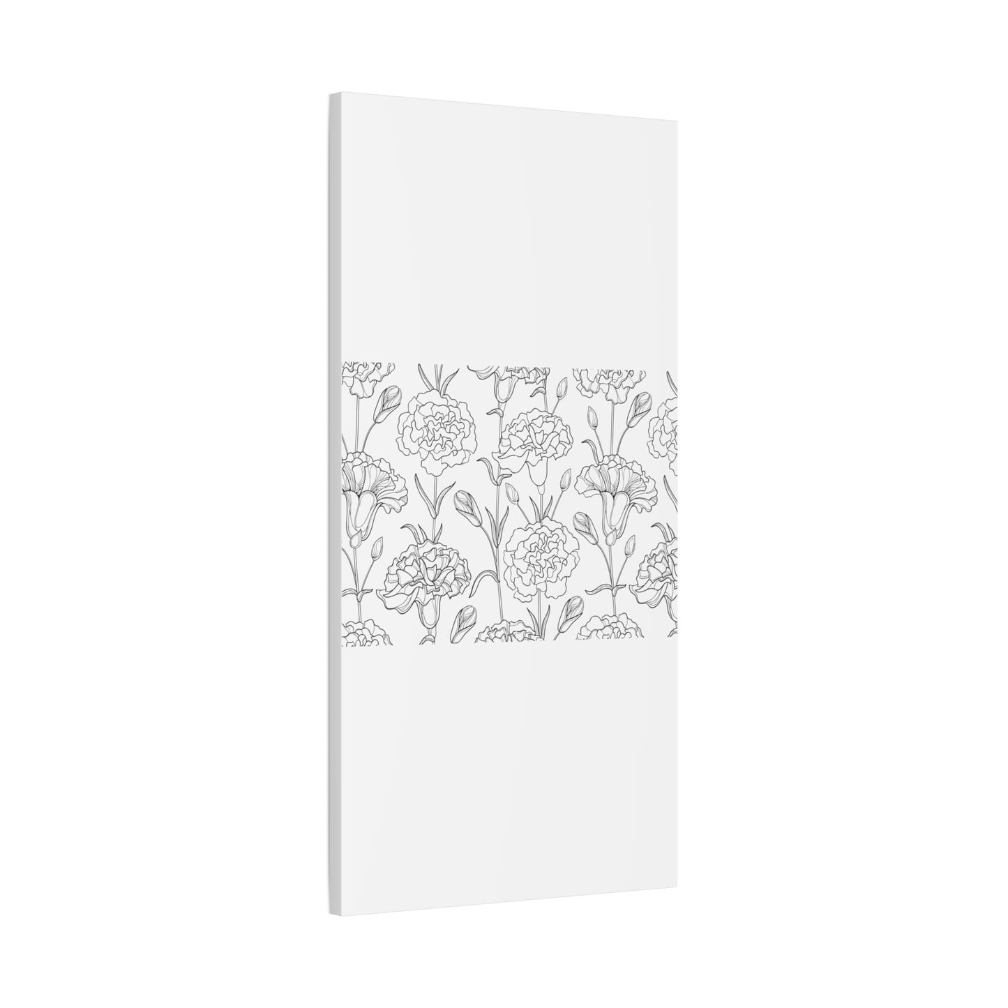 Floral Canvas Art, Stretched Wall Decor, Home Gift, Botanical Print, Modern Design, Matte Finish